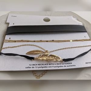 🖤3 for 25🖤 5 Choker Vegan Black Gold Necklace